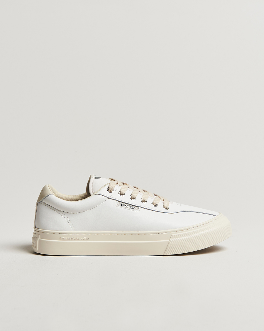 Heren | Sneakers | Stepney Workers Club | Dellow 02 Cupsole Leather Sneaker White