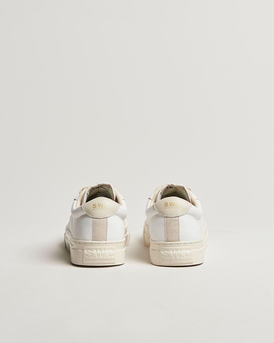 Heren | Sneakers | Stepney Workers Club | Dellow 02 Cupsole Leather Sneaker White