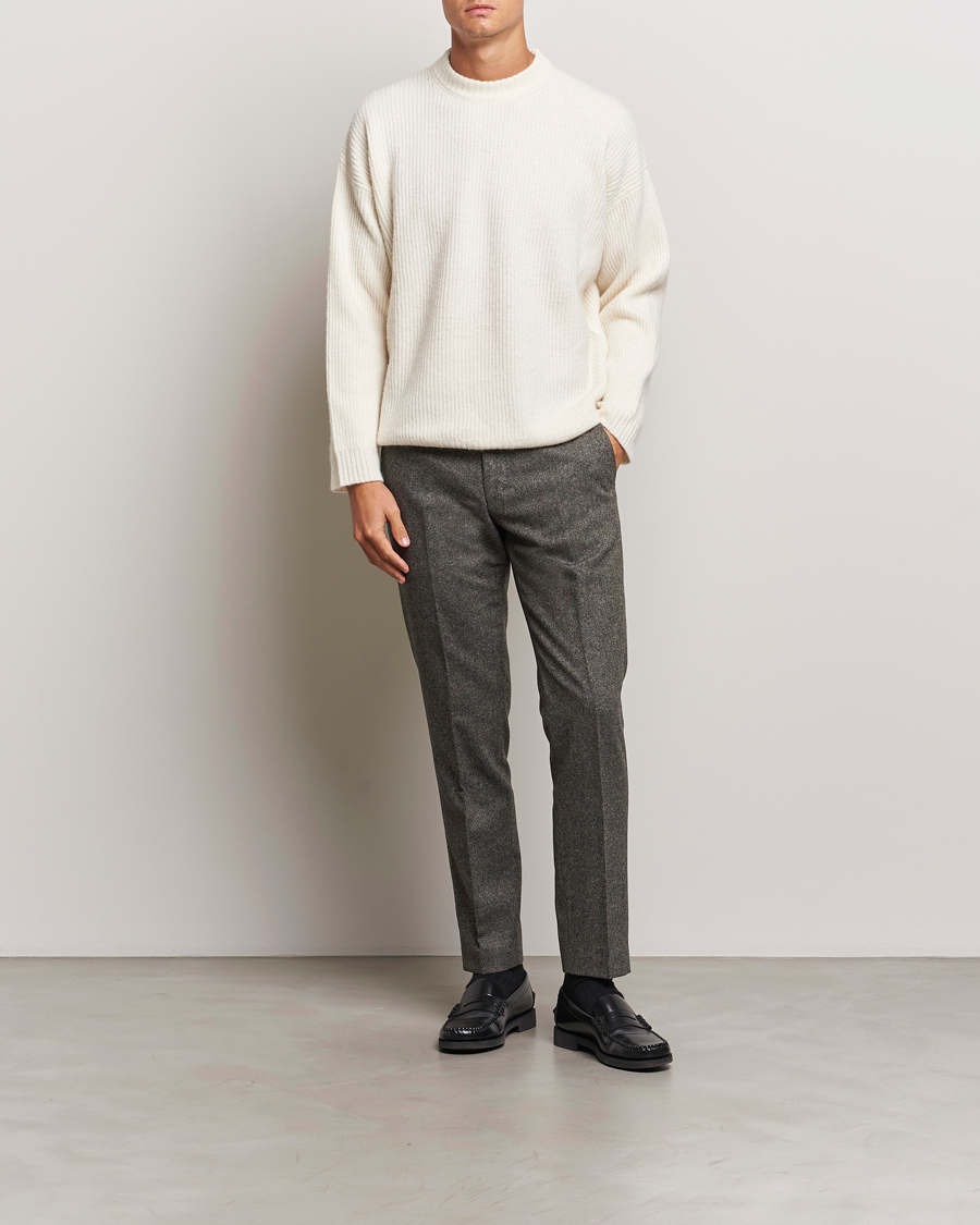 Heren | Broeken | Tiger of Sweden | Tenuta Brushed Wool Trousers Turkish Coffee