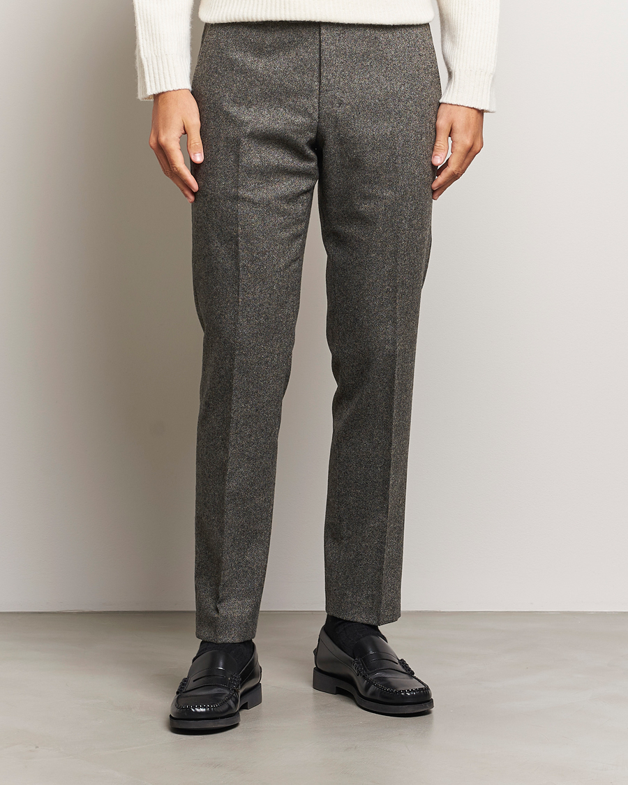 Heren | Broeken | Tiger of Sweden | Tenuta Brushed Wool Trousers Turkish Coffee