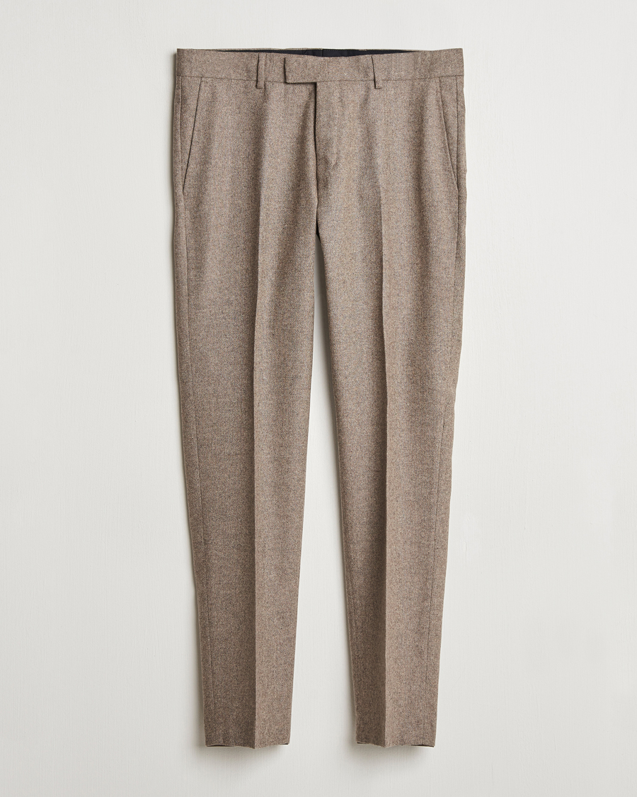 Heren | Broeken | Tiger of Sweden | Tenuta Brushed Wool Trousers Burlywood