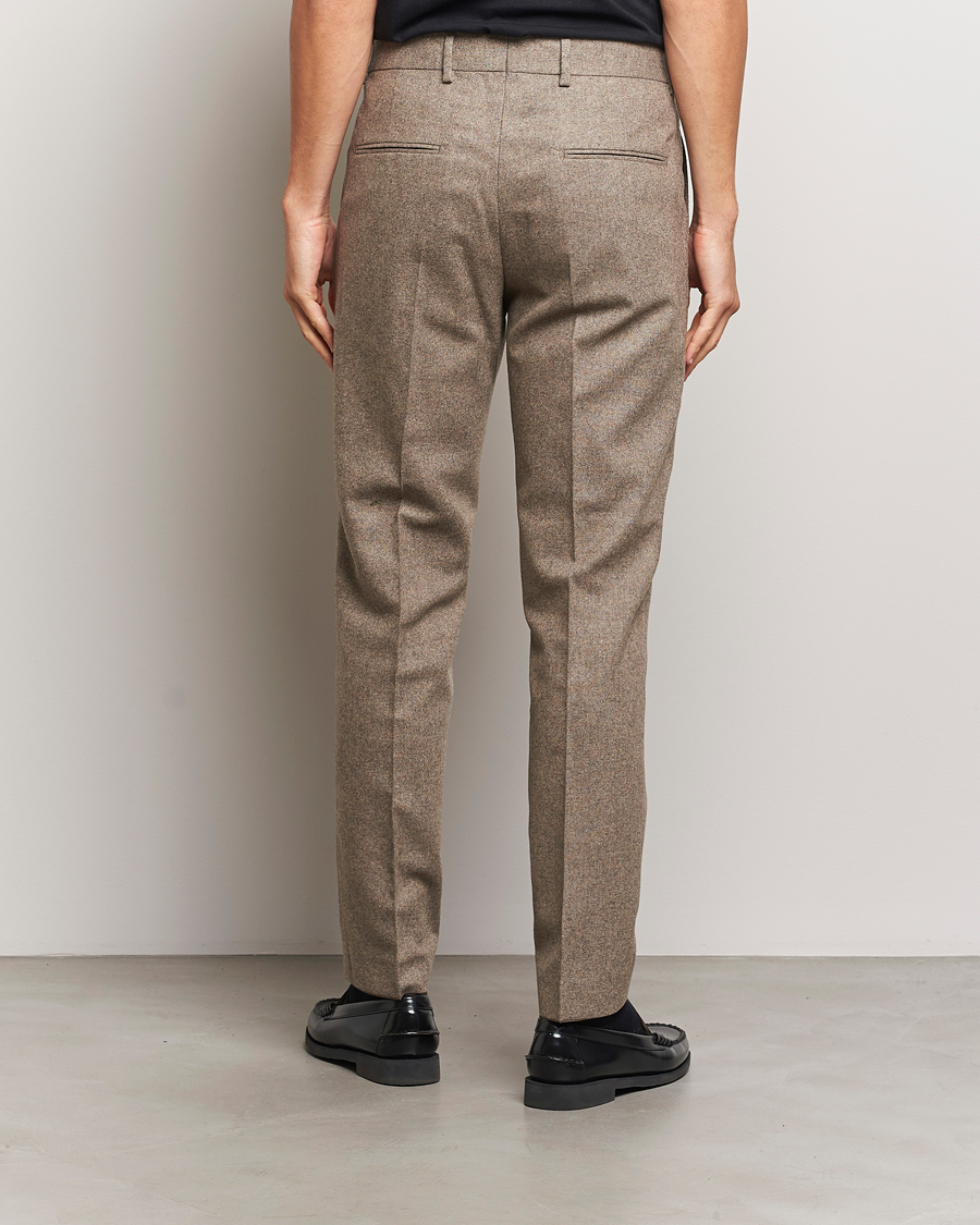 Heren | Broeken | Tiger of Sweden | Tenuta Brushed Wool Trousers Burlywood