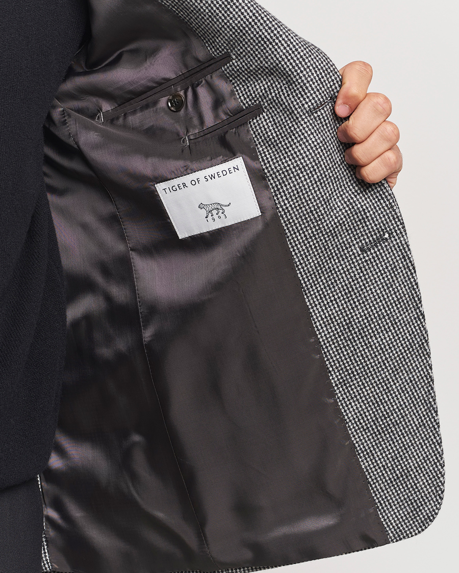 Heren | Blazers | Tiger of Sweden | Justin Wool Pepita Blazer Black/White