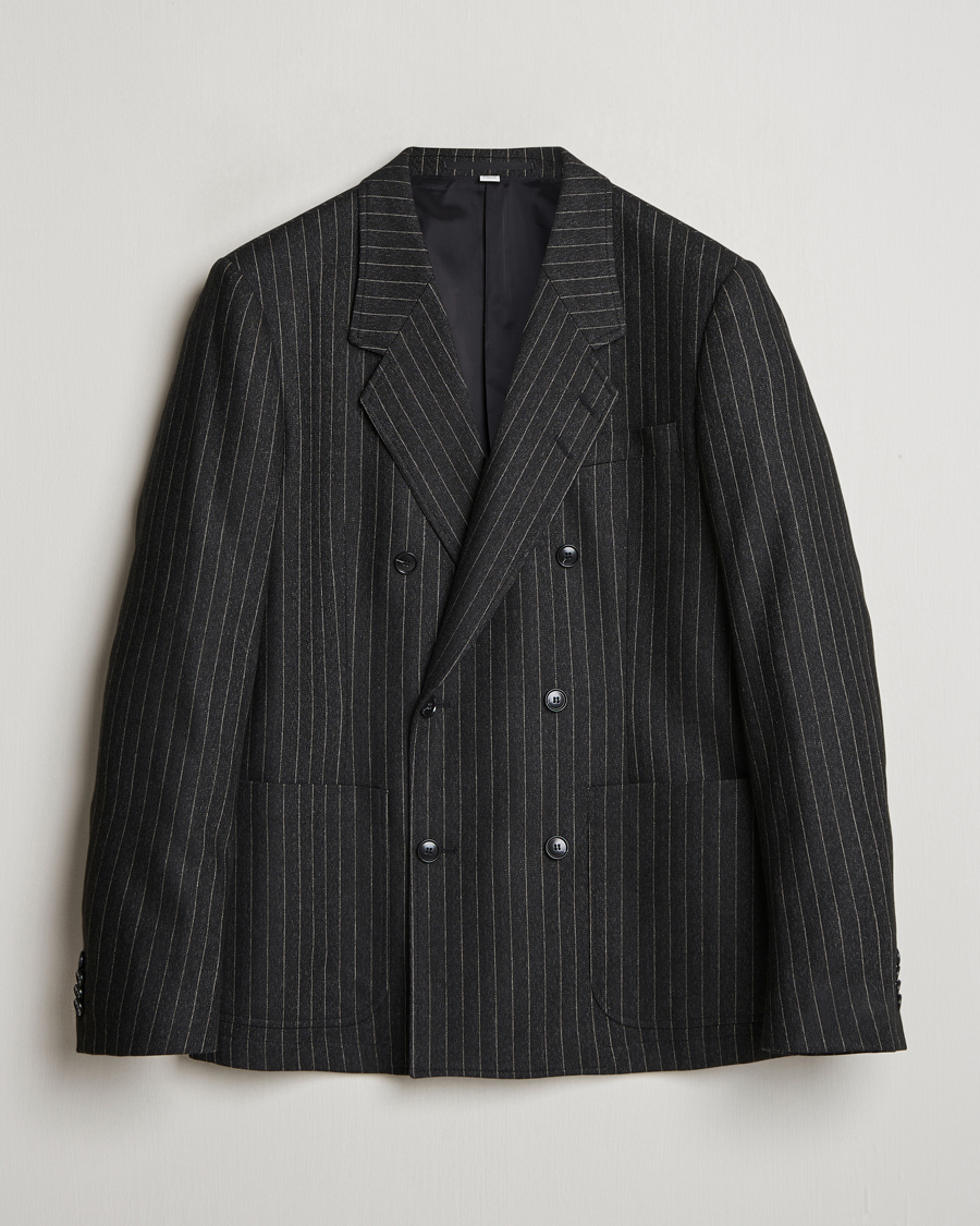 Heren | Blazers | Tiger of Sweden | Jeen Pinstriped Double Breasted Blazer Charcoal