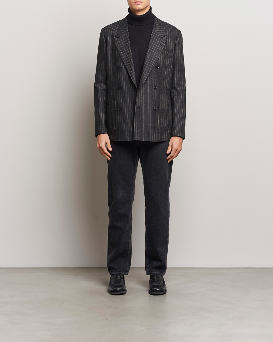 Heren | Blazers | Tiger of Sweden | Jeen Pinstriped Double Breasted Blazer Charcoal