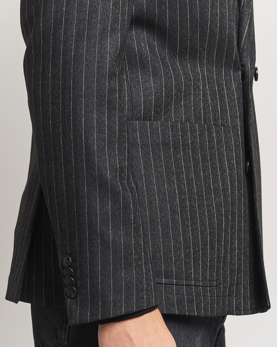 Heren | Blazers | Tiger of Sweden | Jeen Pinstriped Double Breasted Blazer Charcoal