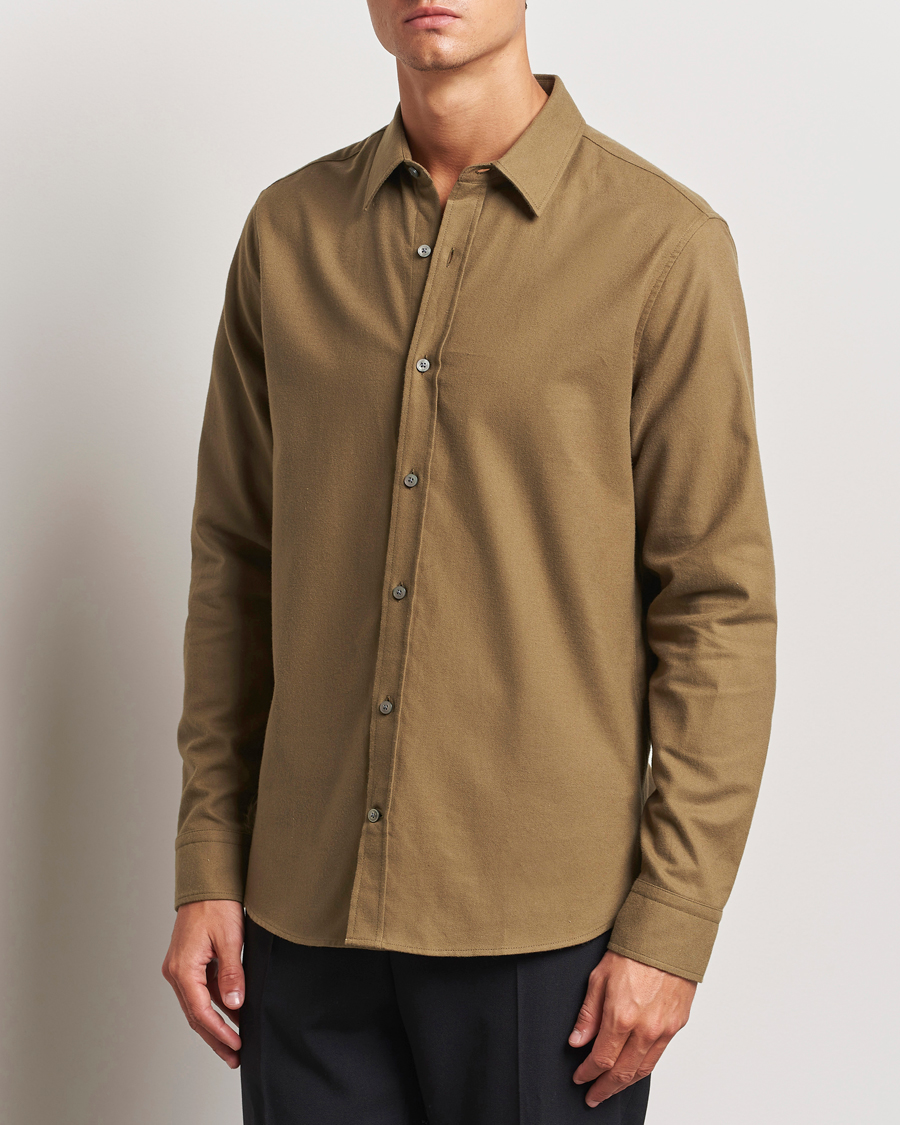 Heren | Overhemden | Tiger of Sweden | Benjamins Brushed Twill Shirt Old Wolf