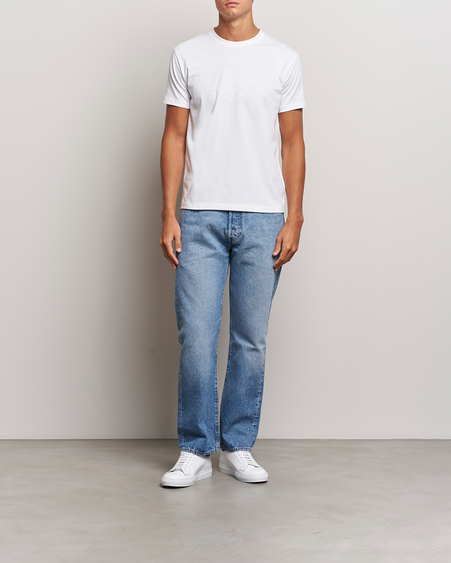 Heren | T-shirts | Tiger of Sweden | Dillan Logo Crew Neck T-Shirt Pure White