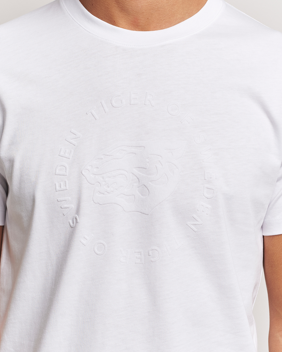 Heren | T-shirts | Tiger of Sweden | Dillan Logo Crew Neck T-Shirt Pure White