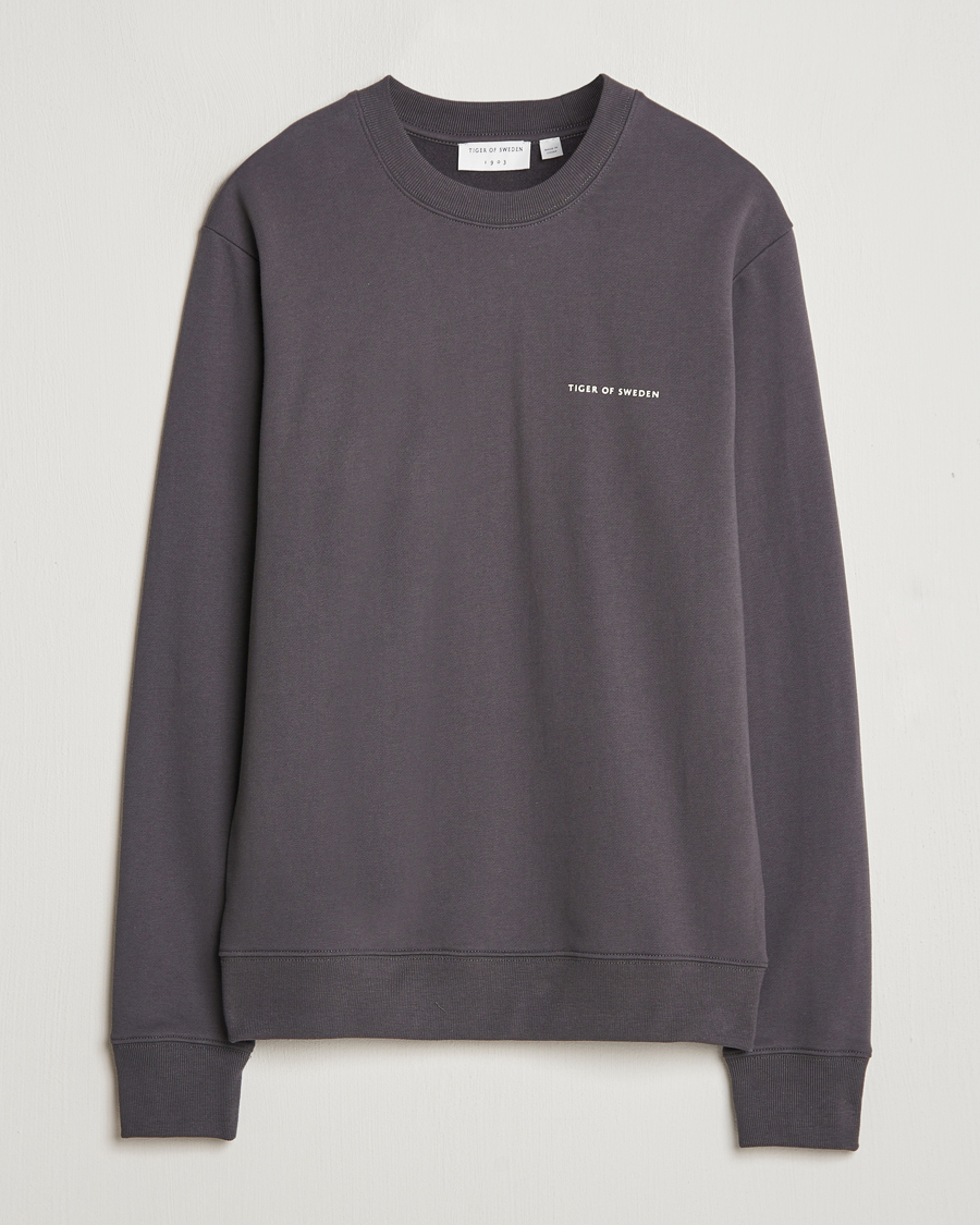 Heren | Truien | Tiger of Sweden | Emerson Crew Neck Sweatshirt Charcoal