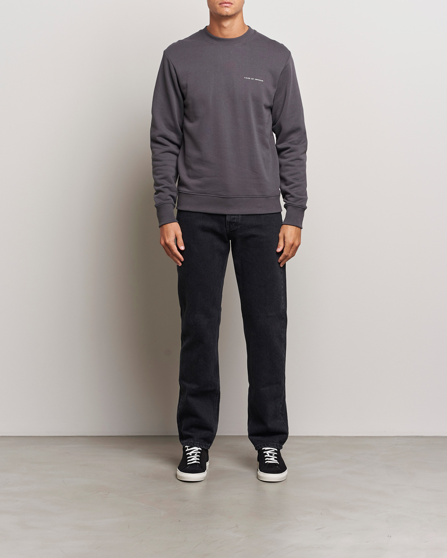 Heren | Truien | Tiger of Sweden | Emerson Crew Neck Sweatshirt Charcoal