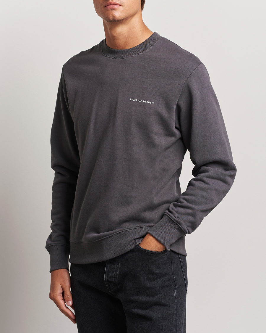 Heren | Truien | Tiger of Sweden | Emerson Crew Neck Sweatshirt Charcoal