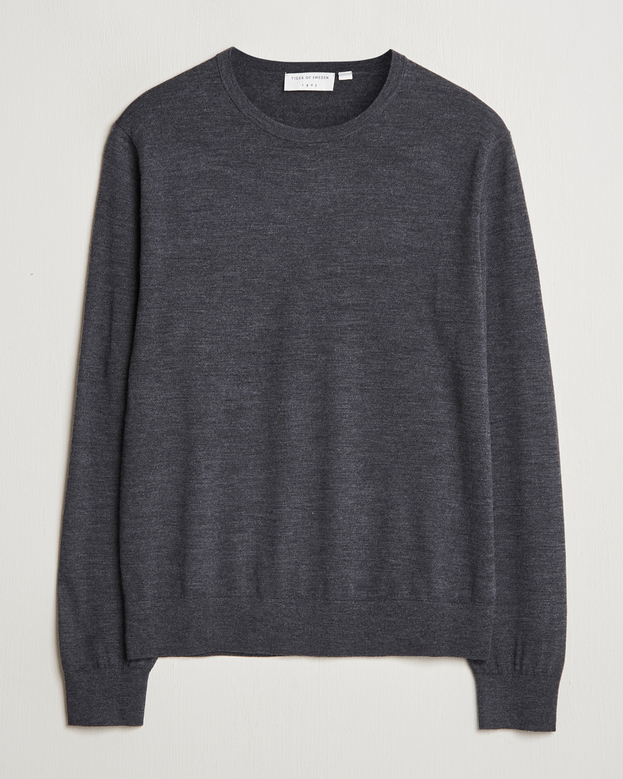 Heren | Truien | Tiger of Sweden | Connor Crew Neck Pullover Grey Street