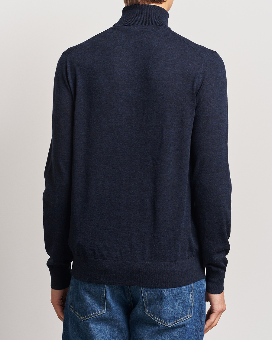 Heren | Truien | Tiger of Sweden | Nevile Extra Fine Merino Polo Light Ink