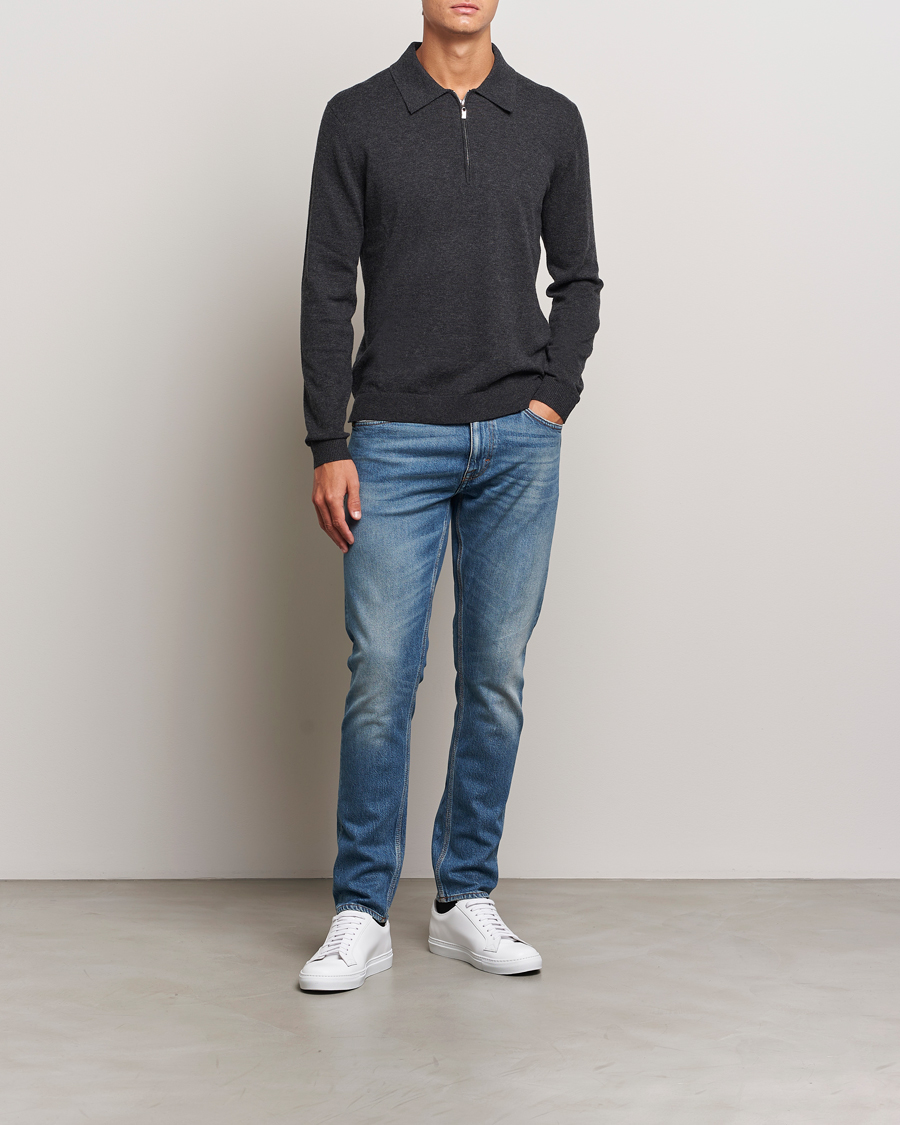 Heren | Jeans | Tiger of Sweden | Pistolero Stretch Cotton Jeans Medium Blue