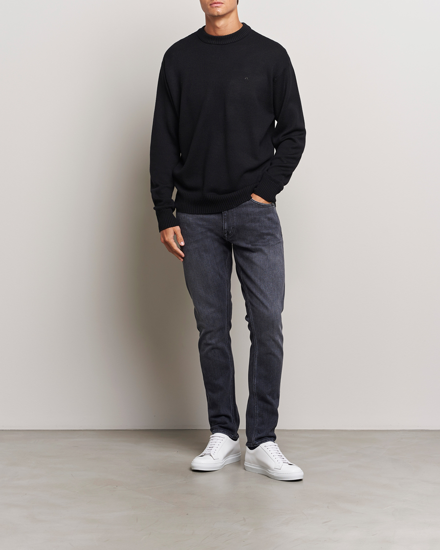 Heren | Jeans | Tiger of Sweden | Pistolero Stretch Cotton Jeans Washed Black