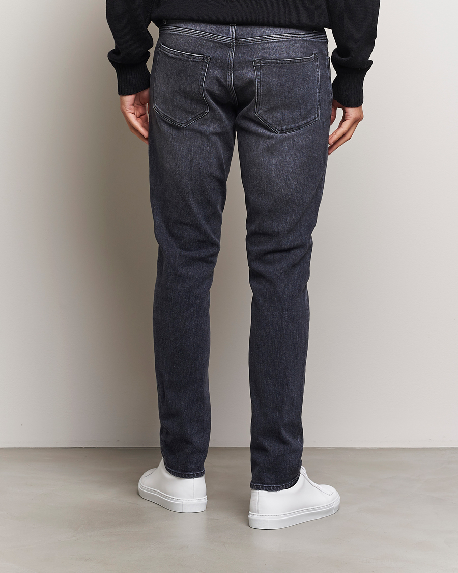 Heren | Jeans | Tiger of Sweden | Pistolero Stretch Cotton Jeans Washed Black