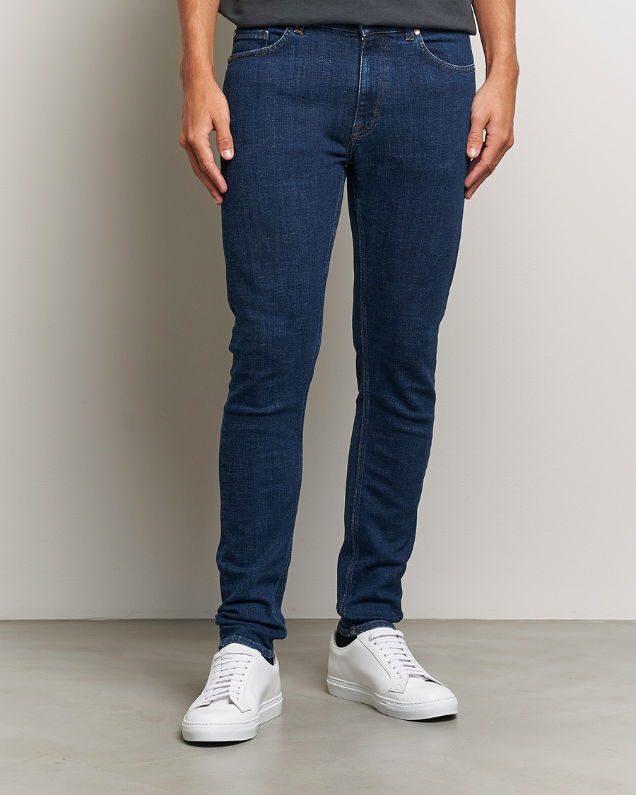 Heren | Jeans | Tiger of Sweden | Evolve Stretch Cotton Jeans Medium Blue