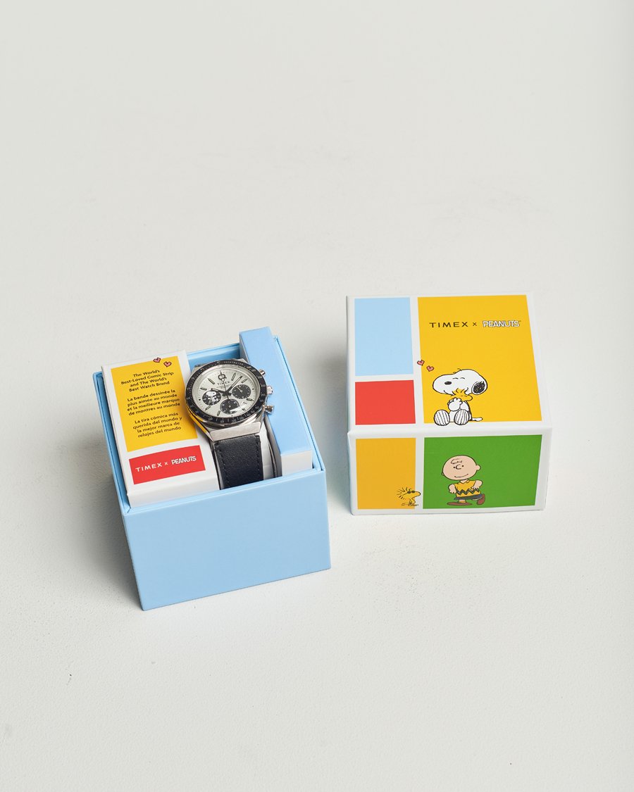 Heren | Timex Q Timex Snoopy Chronograph 40mm White Dial | Timex | Q Snoopy Chronograph 40mm White Dial