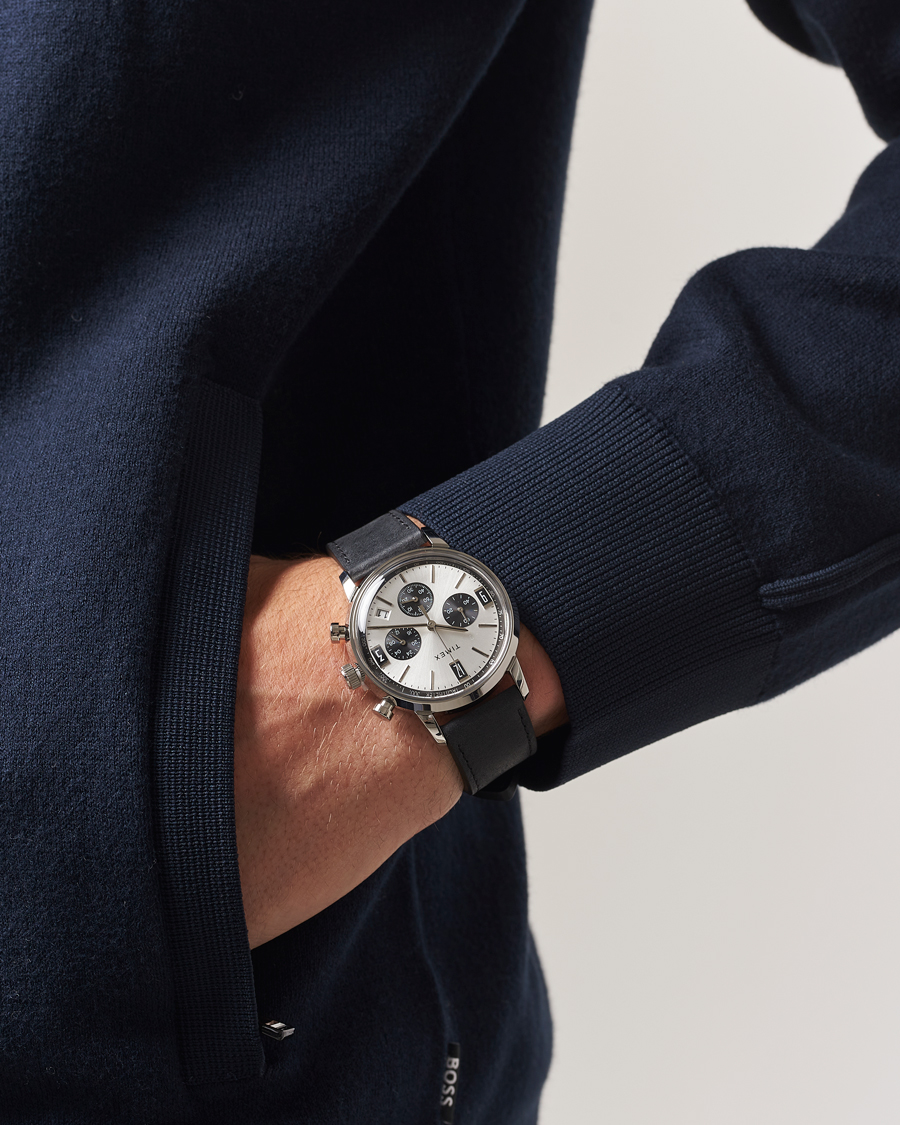 Heren | Timex Marlin Chrono Tachymeter 40mm Silver Dial | Timex | Marlin Chrono Tachymeter 40mm Silver Dial