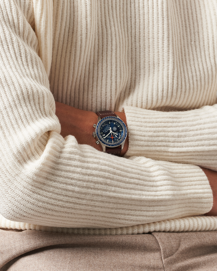 Heren | Timex Pan Am Flyback Chronograph 43mm Blue Dial | Timex | Pan Am Flyback Chronograph 43mm Blue Dial