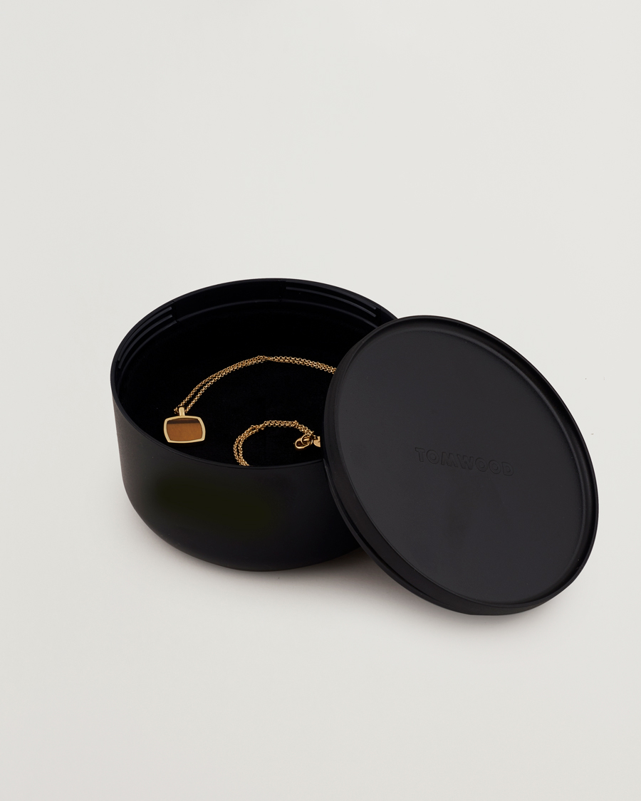 Heren | Tom Wood Cushion Pendant Tiger Eye Gold | Tom Wood | Cushion Pendant Tiger Eye Gold