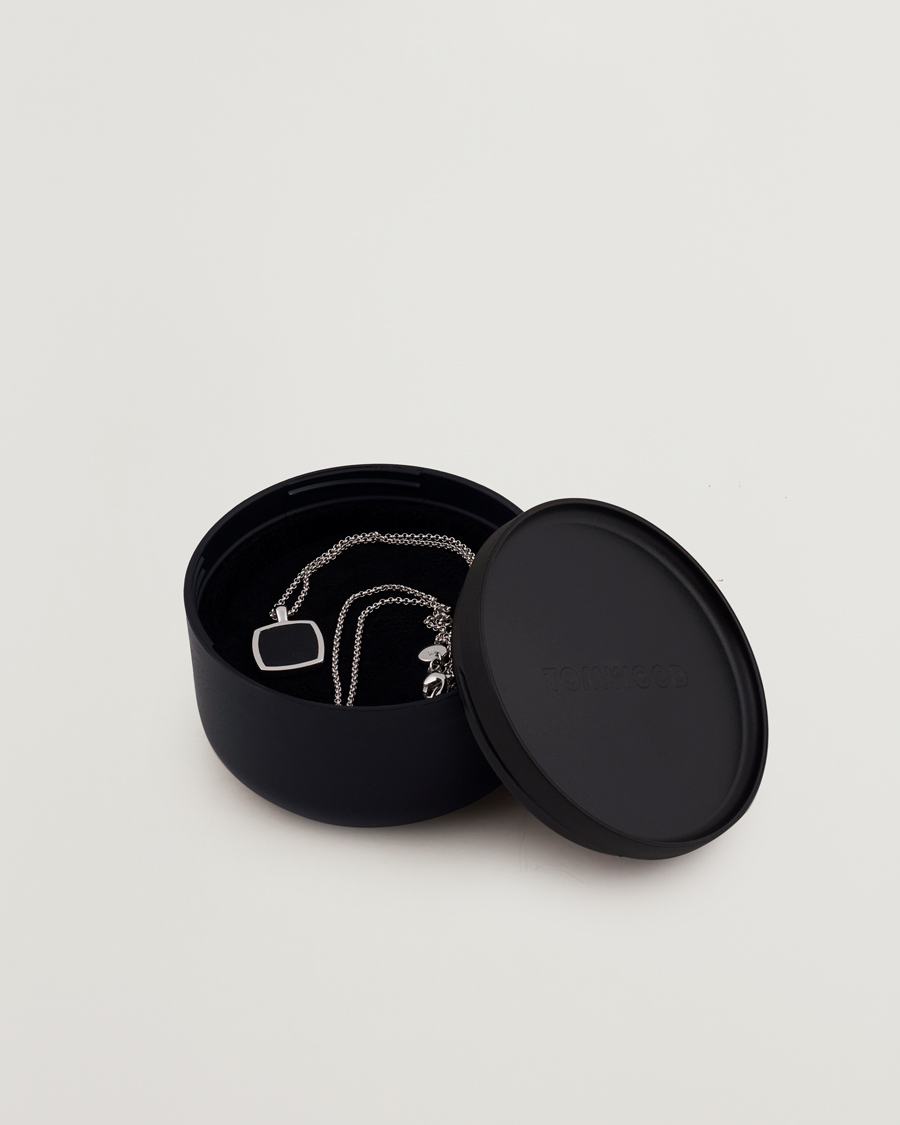 Heren | Sieraden | Tom Wood | Cushion Pendant Onyx Silver