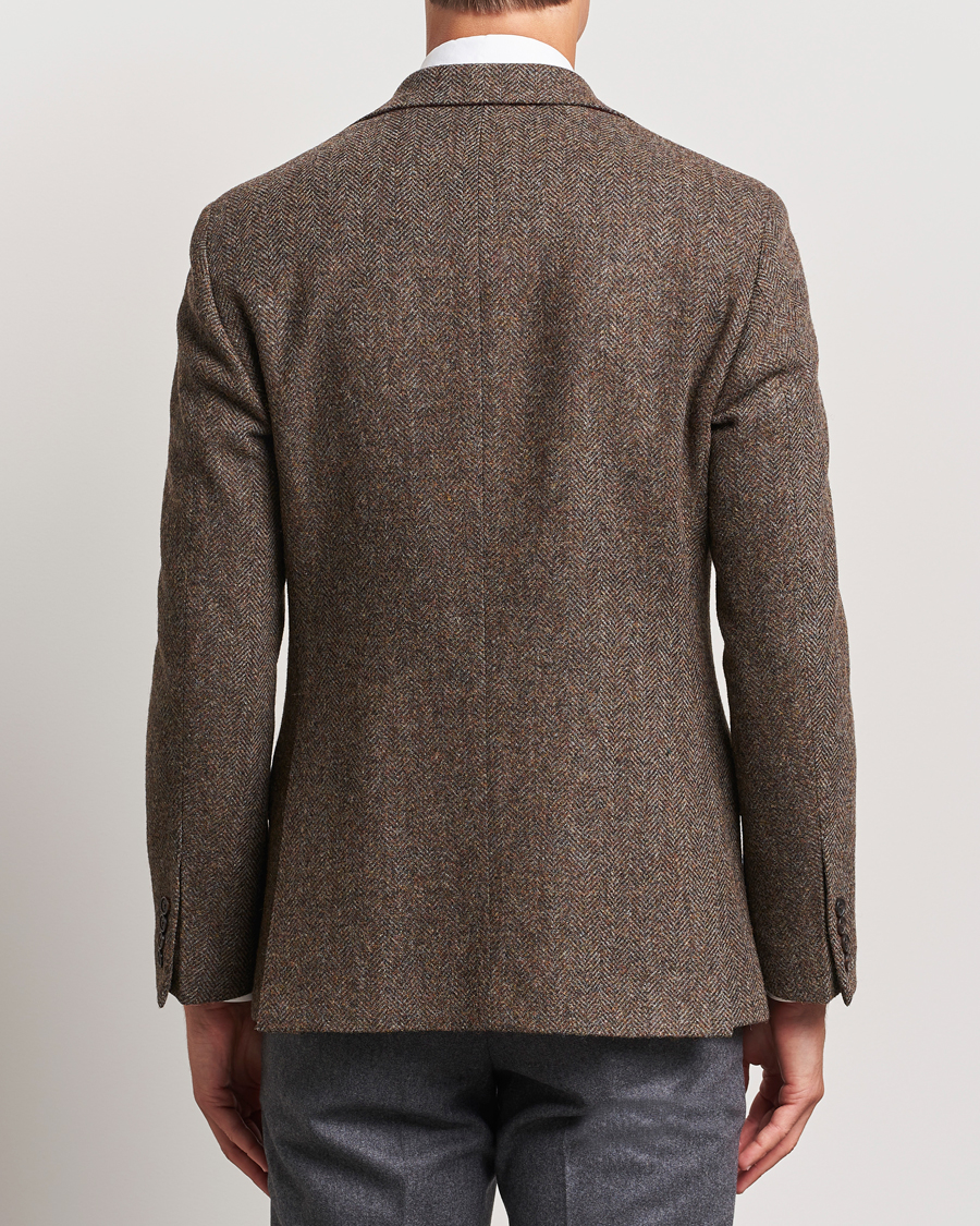 Heren | Blazers | Walker Slater | Edward Lambswool Herringbone Blazer Brown