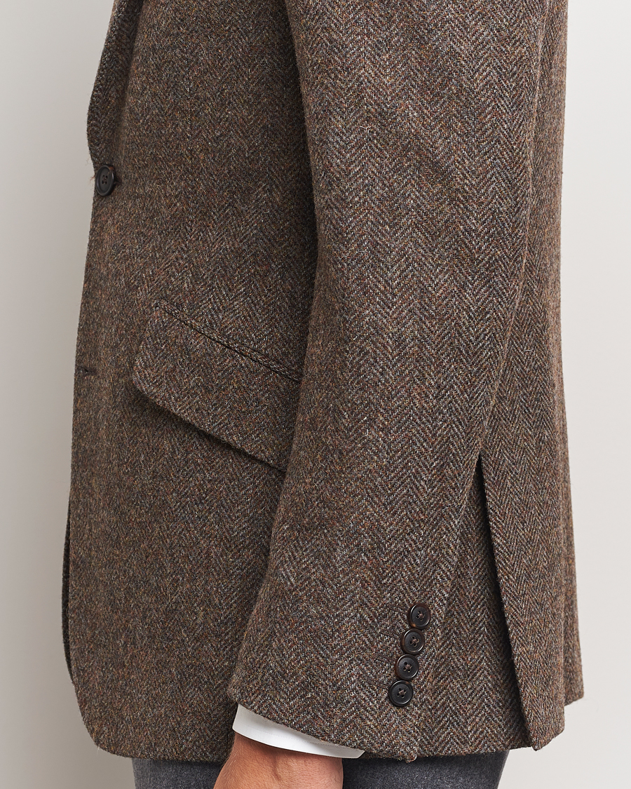 Heren | Blazers | Walker Slater | Edward Lambswool Herringbone Blazer Brown