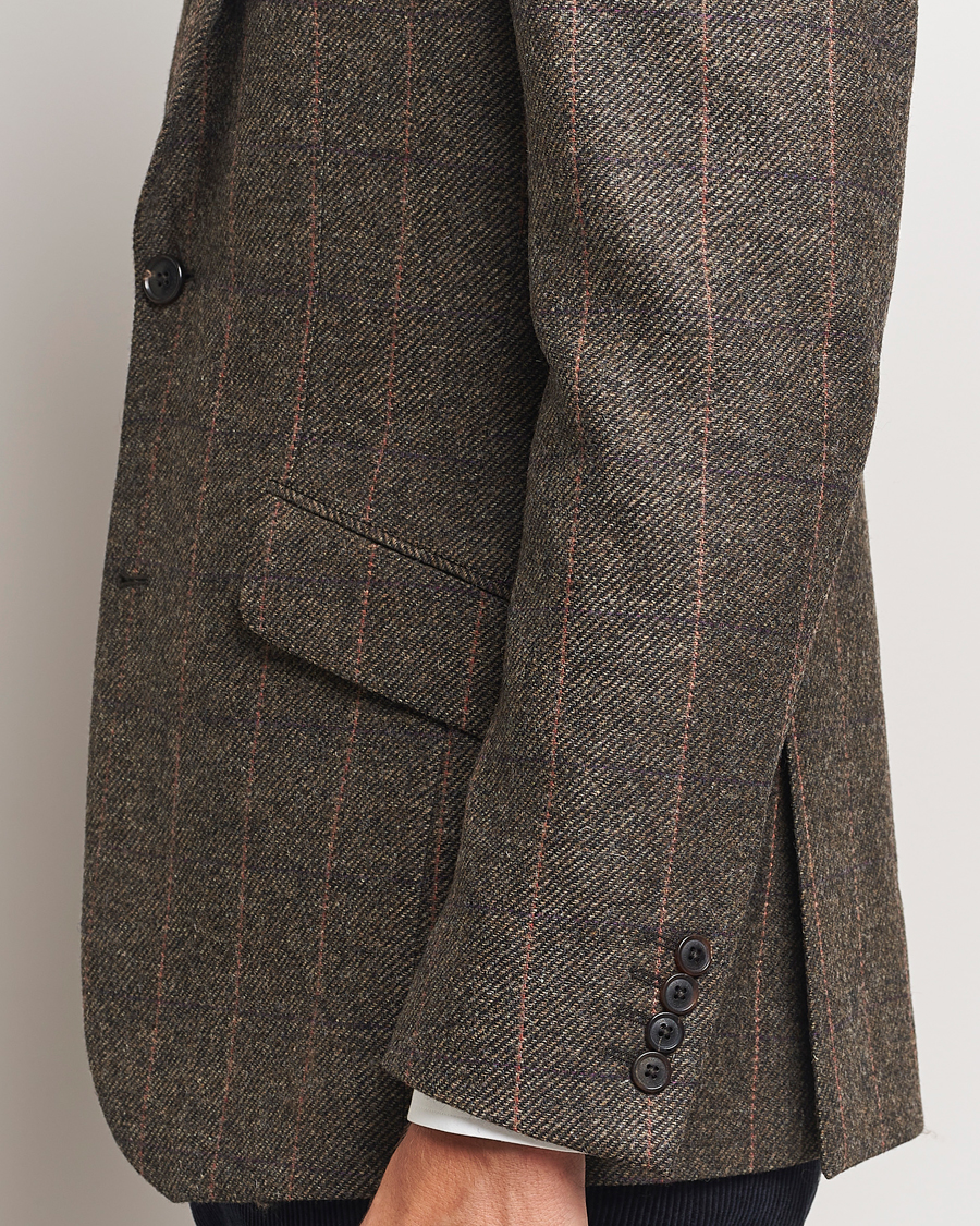 Heren | Blazers | Walker Slater | Edward Lambswool Windowpane Blazer Brown