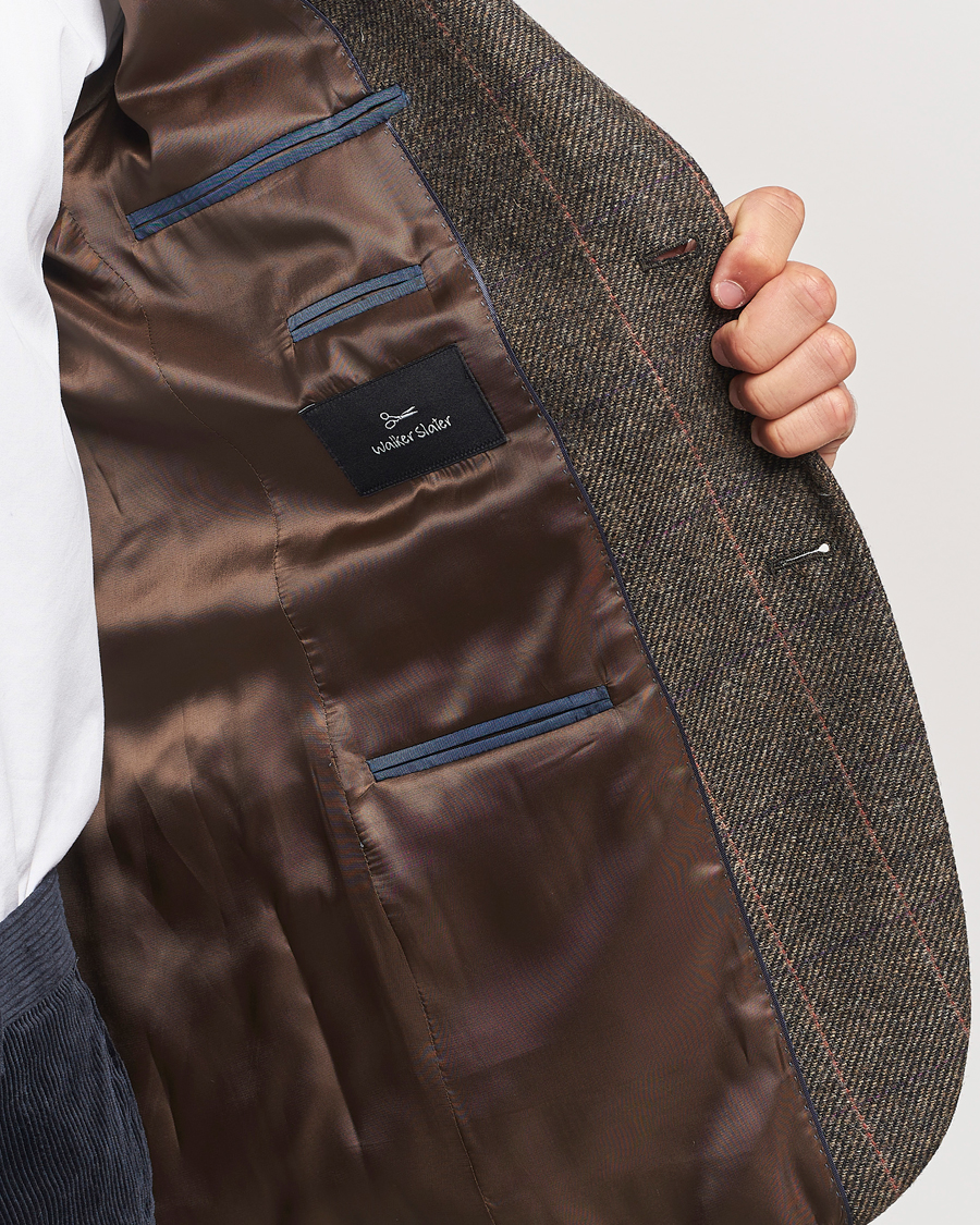 Heren | Blazers | Walker Slater | Edward Lambswool Windowpane Blazer Brown