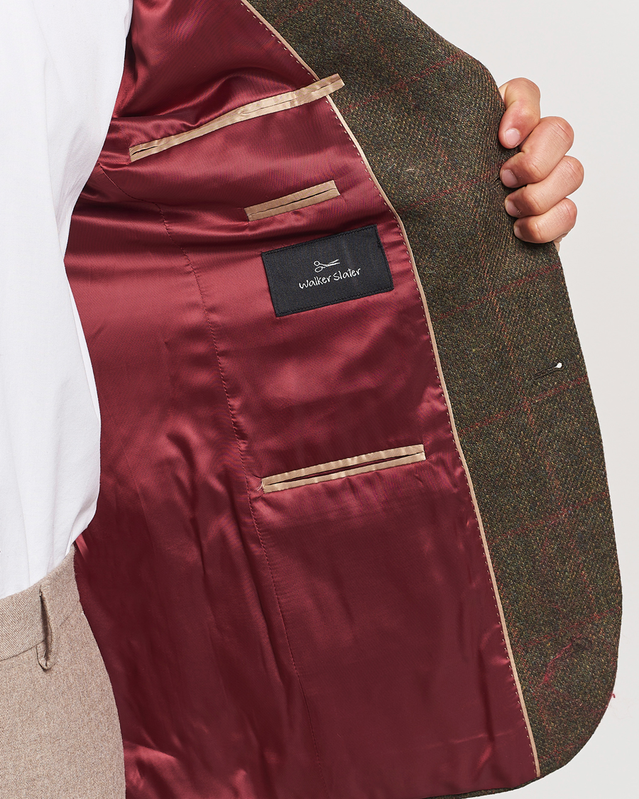 Heren | Blazers | Walker Slater | Edward Lambswool Windowpane Blazer Green