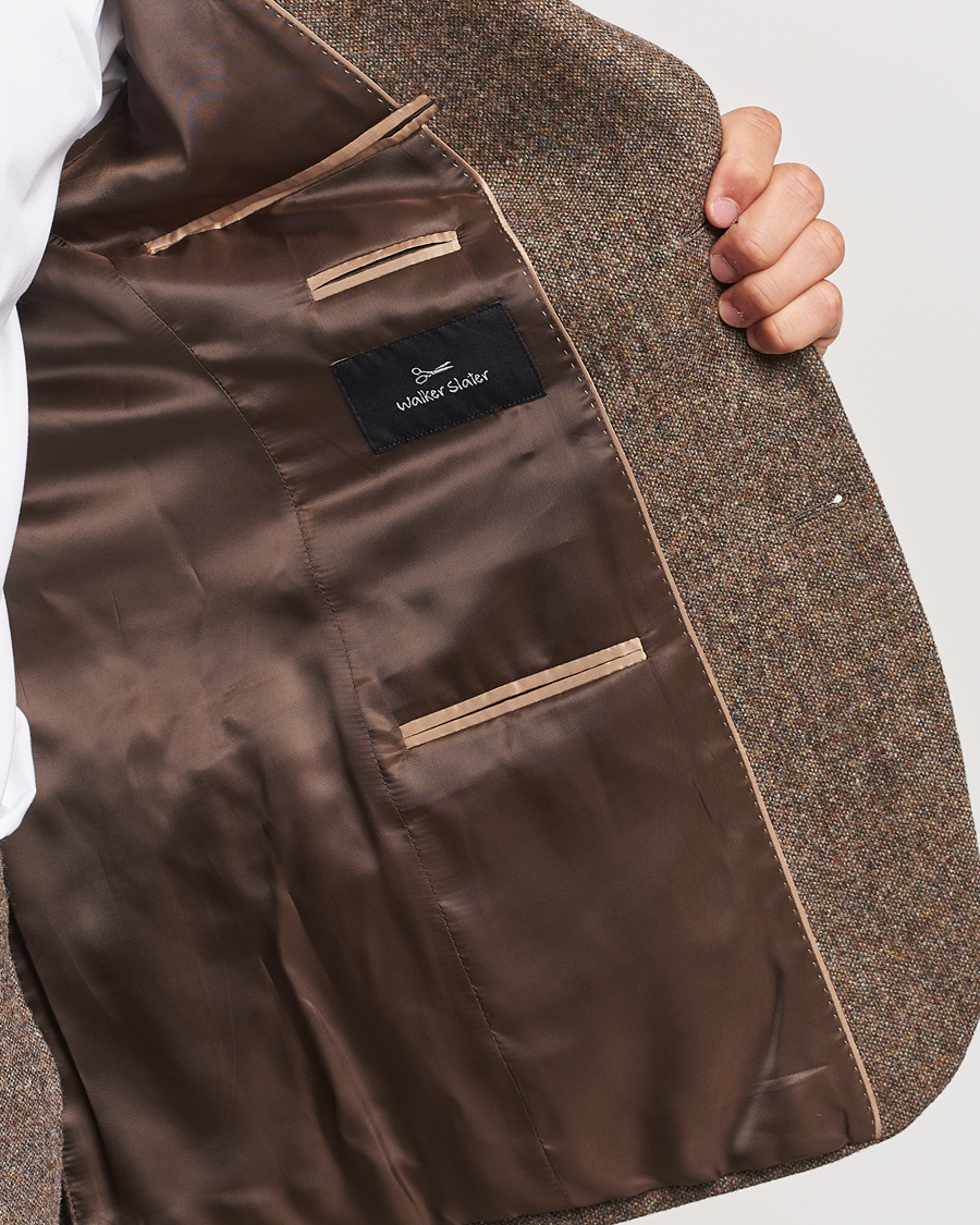 Heren | Blazers | Walker Slater | Edward Wool Donegal Blazer Brown