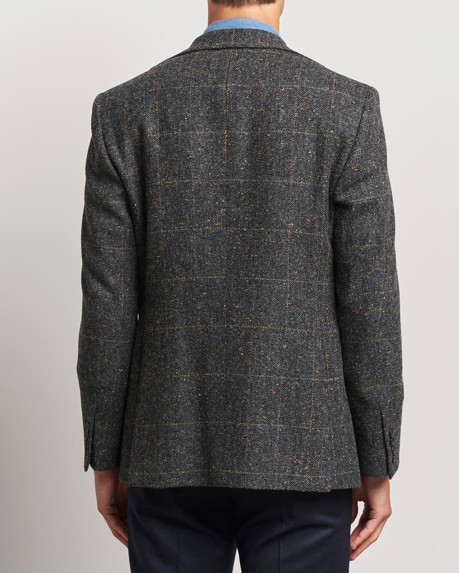 Heren | Blazers | Walker Slater | Edward Wool Donegal Windowpane Blazer Dark Grey