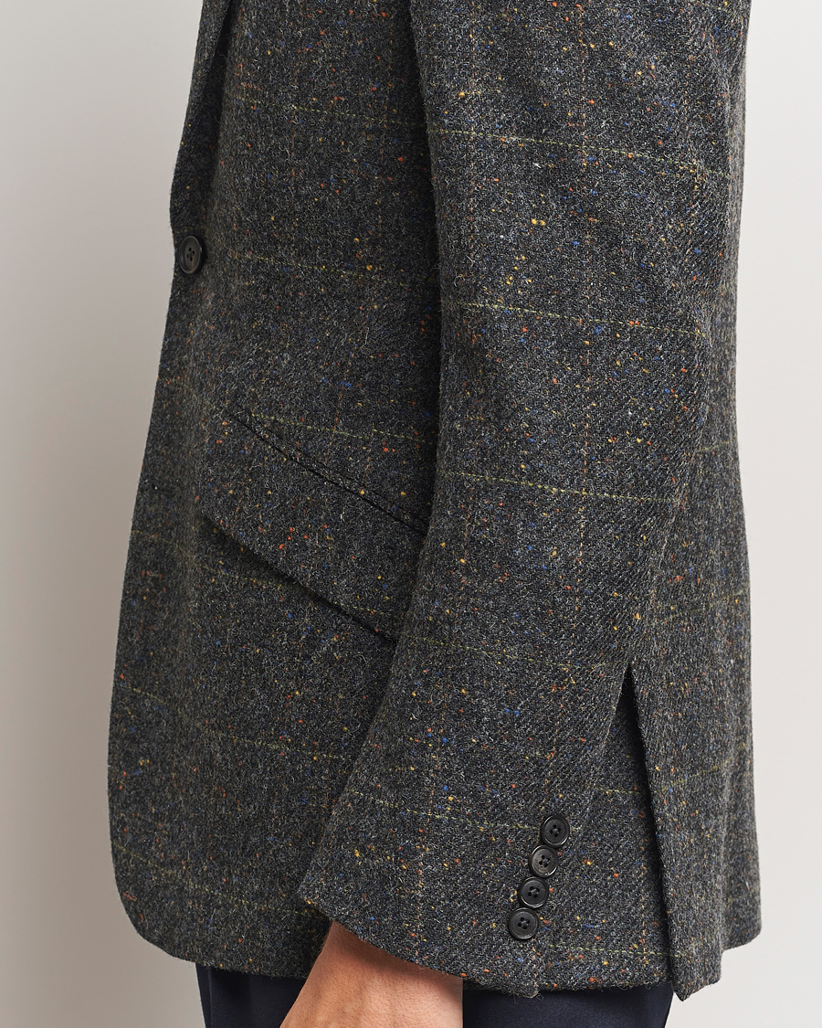Heren | Blazers | Walker Slater | Edward Wool Donegal Windowpane Blazer Dark Grey