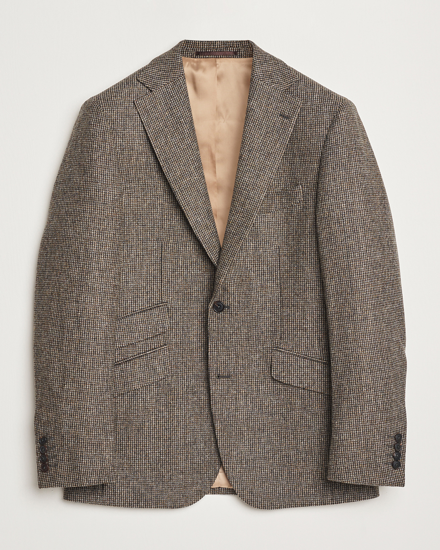 Heren | Blazers | Walker Slater | Edward Lambswool Pepita Blazer Brown