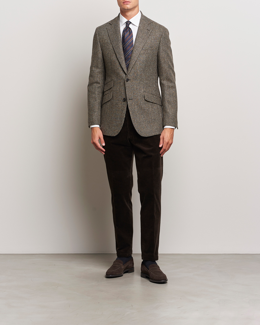 Heren | Blazers | Walker Slater | Edward Lambswool Pepita Blazer Brown