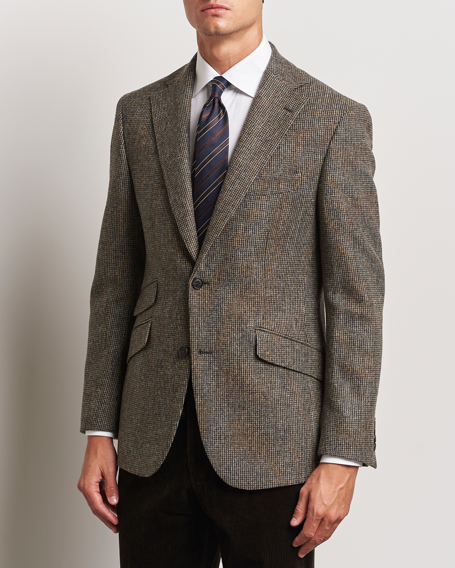 Heren | Blazers | Walker Slater | Edward Lambswool Pepita Blazer Brown