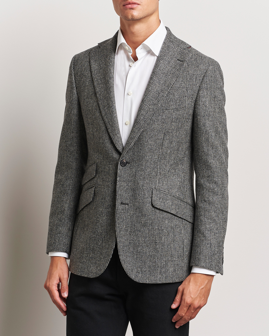 Heren | Blazers | Walker Slater | Edward Lambswool Pepita Blazer Grey/Black