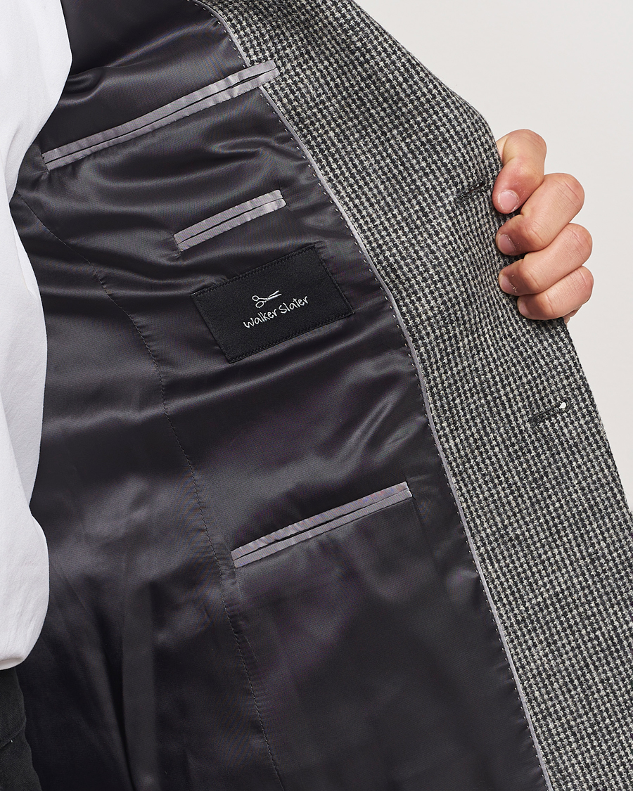 Heren | Blazers | Walker Slater | Edward Lambswool Pepita Blazer Grey/Black