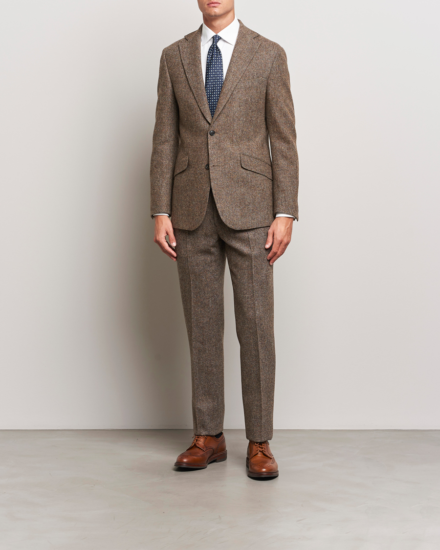 Heren | Broeken | Walker Slater | Edward Wool Donegal Trousers Brown