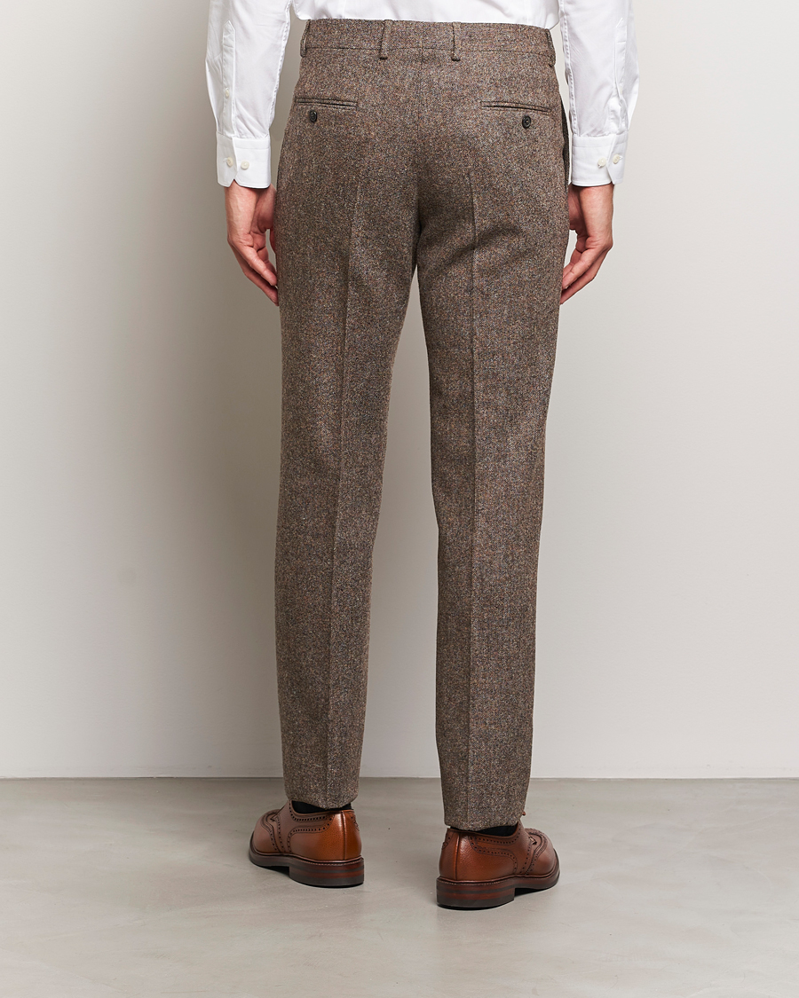 Heren | Broeken | Walker Slater | Edward Wool Donegal Trousers Brown