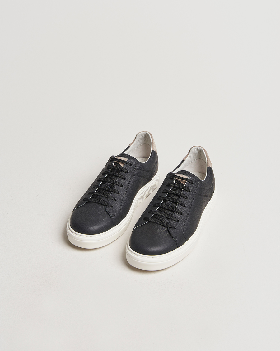 Heren | Brunello Cucinelli Classic Sneaker Black Calf | Brunello Cucinelli | Classic Sneaker Black Calf