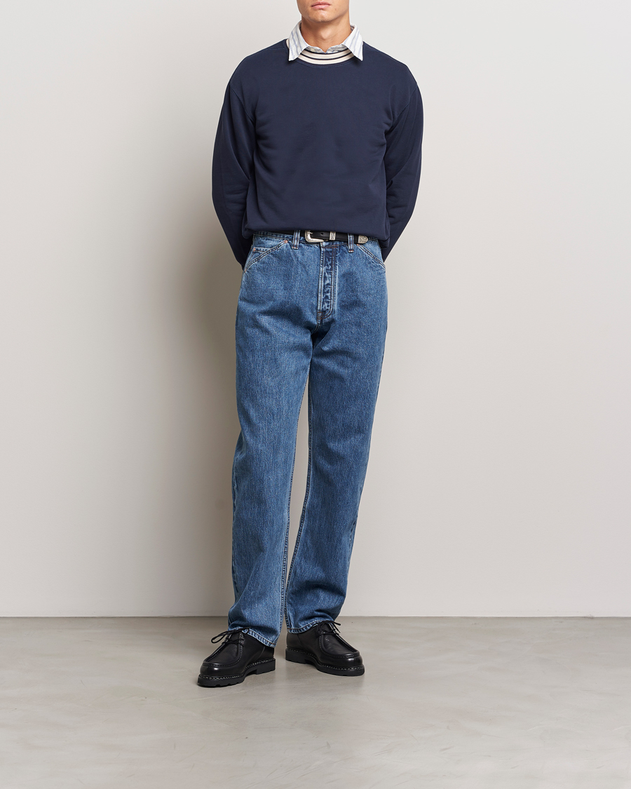 Heren | Jeans | Drake's | 5-Pocket Japanese Selvedge Jeans Bleach
