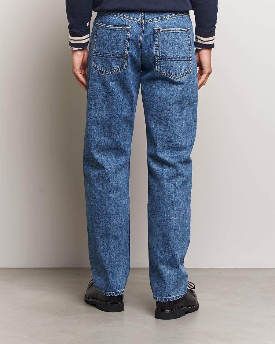 Heren | Jeans | Drake's | 5-Pocket Japanese Selvedge Jeans Bleach