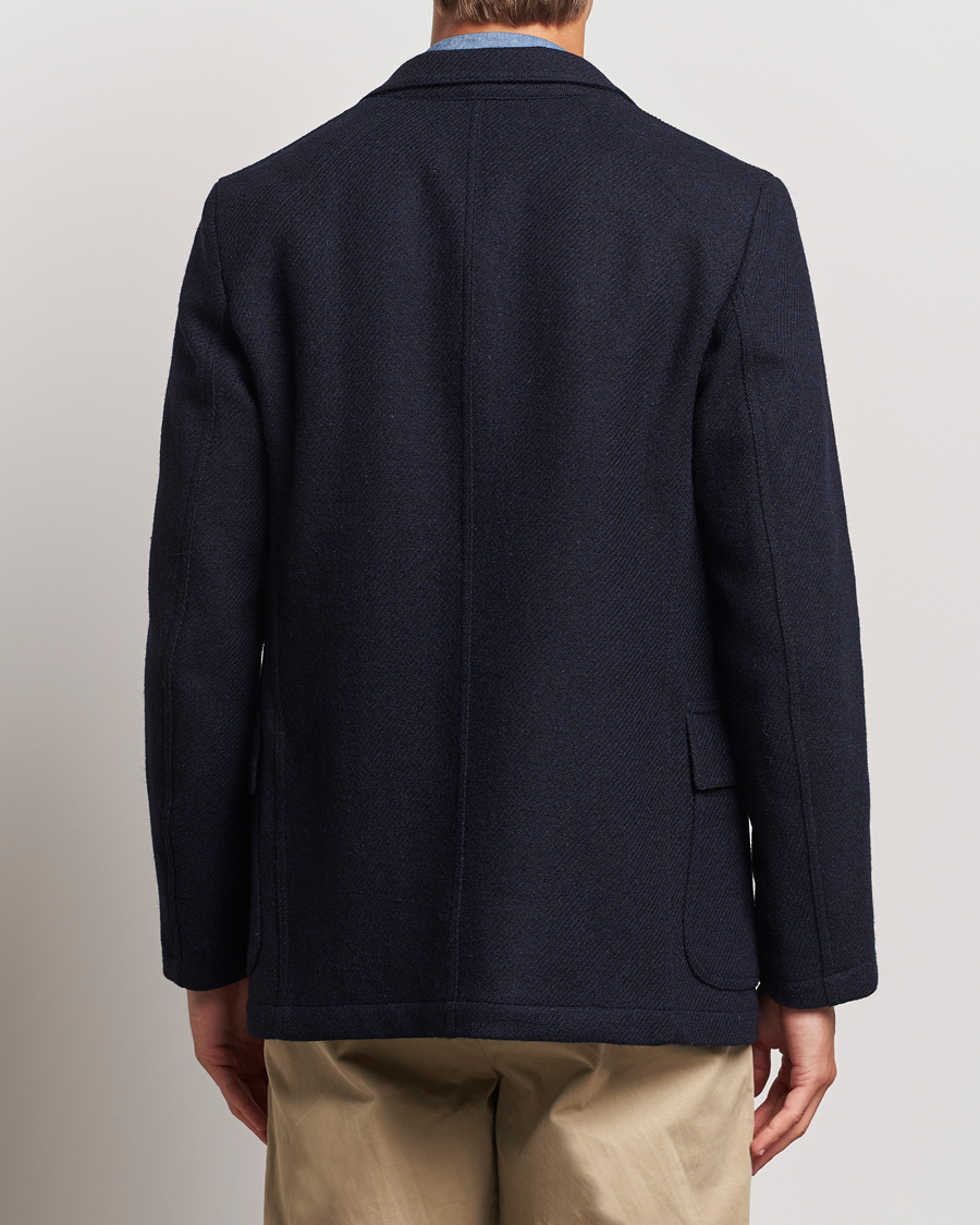 Heren | Blazers | Drake's | MKVII Harris Tweed Blazer Navy