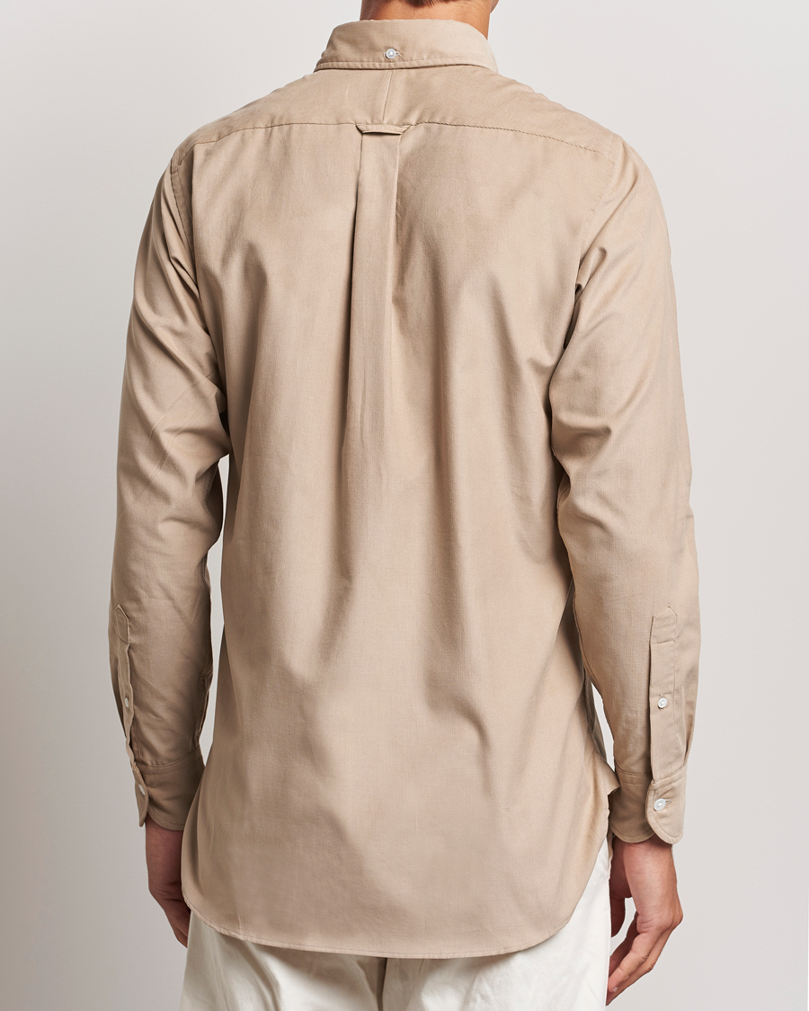 Heren | Overhemden | Drake's | Button Down Corduroy Shirt Ecru