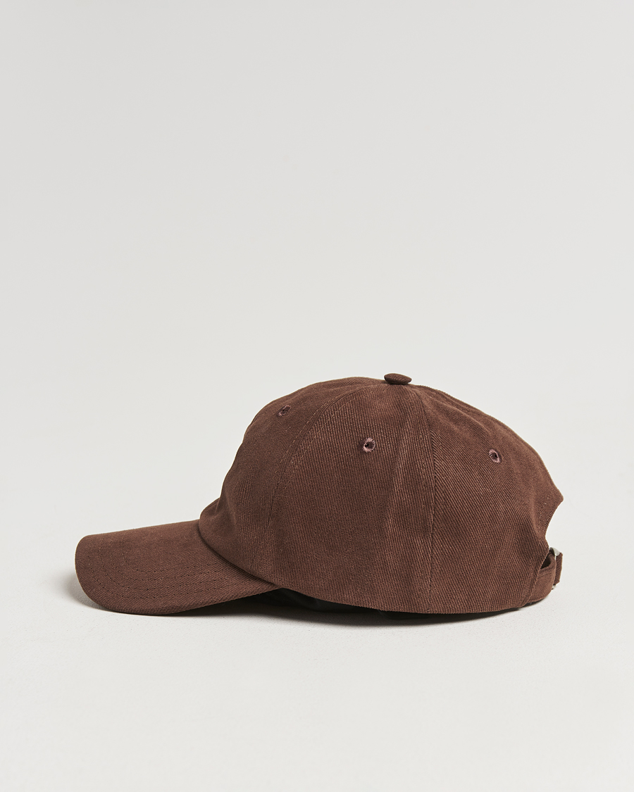 Heren | Drake's Embroidered Dog Heavy Twill Cap Brown | Drake's | Embroidered Dog Heavy Twill Cap Brown