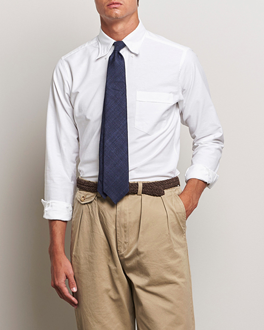 Heren | Overhemden | Drake's | Button Down Oxford Shirt White