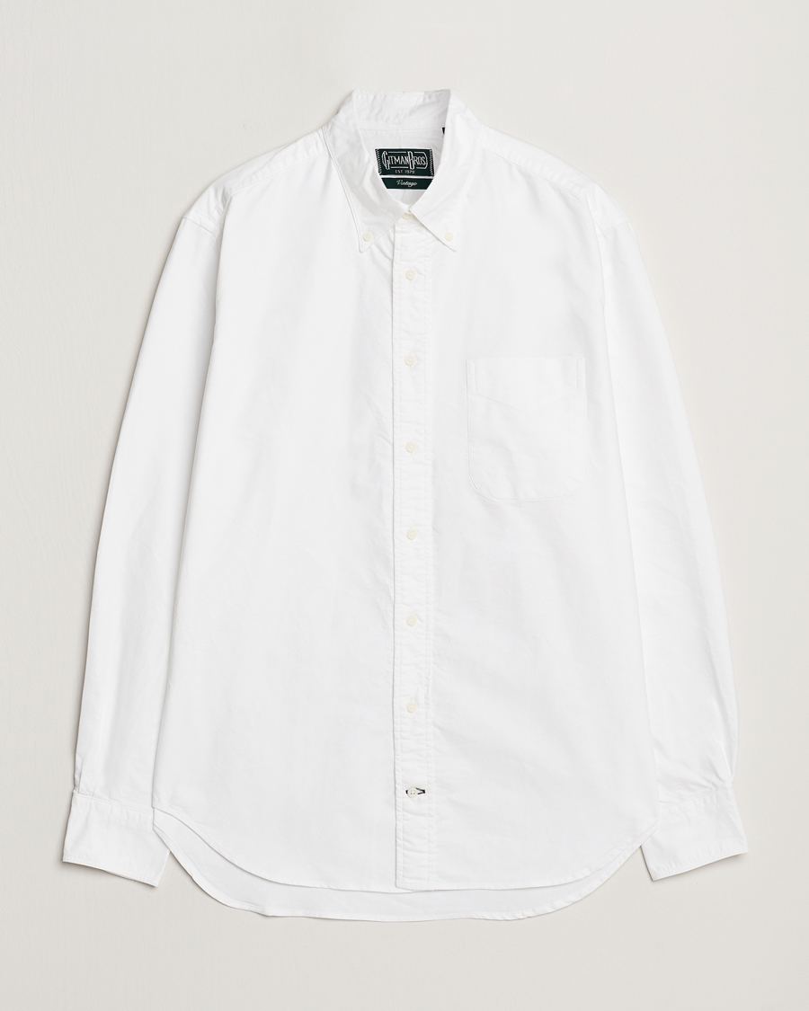 Heren | Overhemden | Gitman Vintage | Button Down Oxford Shirt White